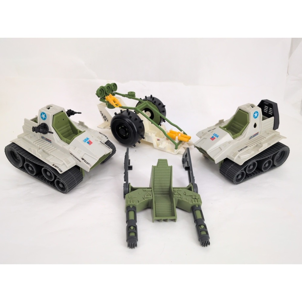 Vintage GI Joe Vehicle Parts Lot  Triple T Tank Arctic Blast Havoc Original